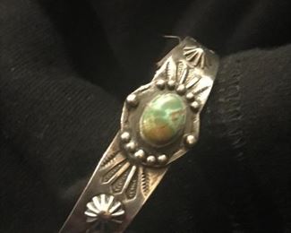 Navajo Sterling turquoise cuff