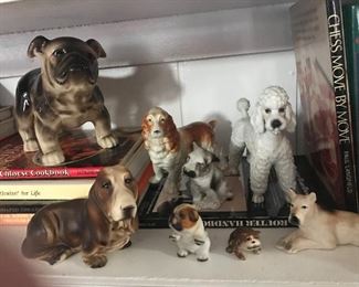 Great collection of occupied Japan ceramic dogs in large to small sizes