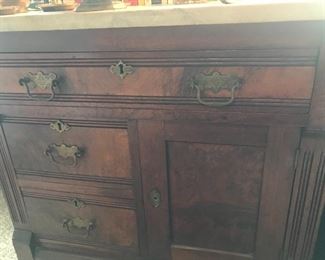 Very old marble topped chest