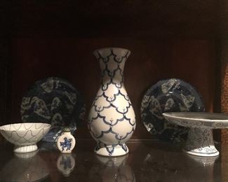 Vintage blue ware collection