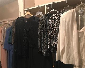 Lots of evening gowns and suits!