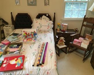 One of the bedroom sets, antique rocker