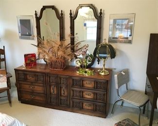 Dresser and Mirror- also available one nightstand, full size bed and chest of drawers