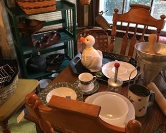 Longaberger baskets, vintage kitchen