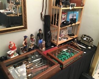 Pipes, knives, decanters, cameras