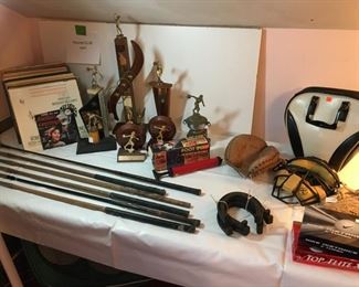 Antique golf clubs, vintage bowling, other sporting goods
