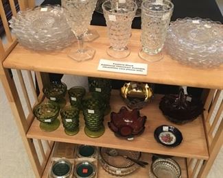 Fostoria Black glassware and plates