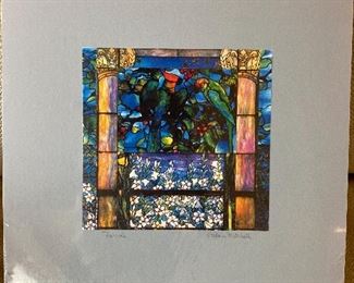 New, matted and wrapped in plastic "Parrots" by Helen Mitchell 16” x 12” $125