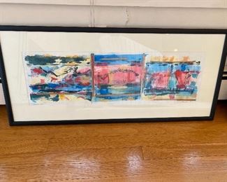 "Pompeii Noon" tryptic by MM Glee ‘08; 36.5” X 16” $195