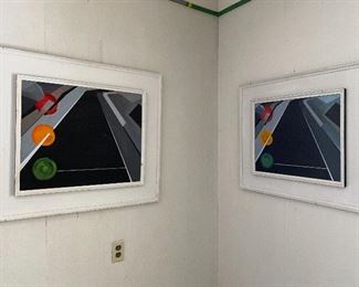 Pair of unsigned paintings 33.5” x 29” $30 each