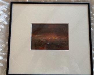 “Heavenly Sunrise” monotype by Charlesanna F Detra 15” x 14” $75