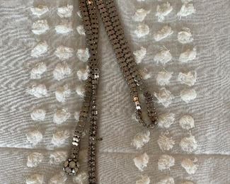 Long vintage rhinestone necklace $15