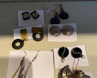 Artsy earring lot $30
