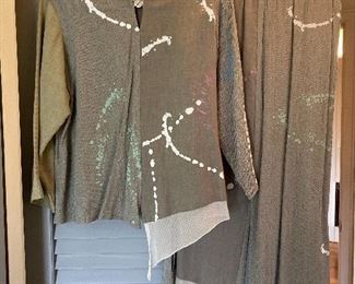 Size small $35 Artsy top and wide leg pants by Staley Gretinger