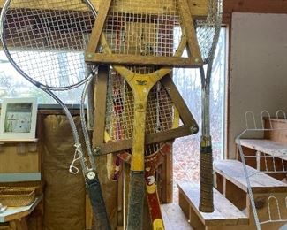 Wooden racquets $8 each; metal $5 each