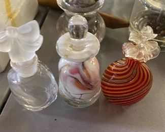 3 perfume glass bottles $25