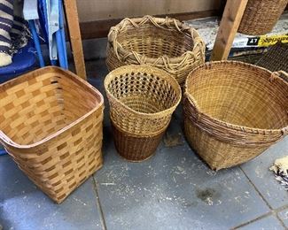 Lg Round Baskets $25 each; 2 small, square and round $10 - (Far Rt. sold)