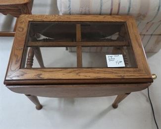 small lamp table  with drop  sides    16"  wide  by  25"  in  length 48.00
