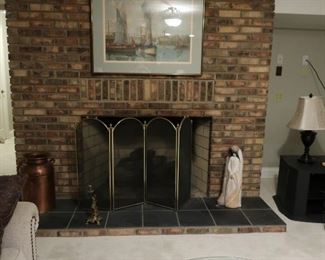 fireplace  screen  is  sold