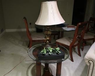 one  of  two  matching  lamp  tables
