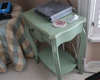 small  green  vintage  table