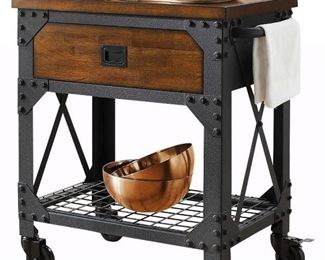 Vintage look industrial kitchen cart. We also have the large one triple in size. See previous photo