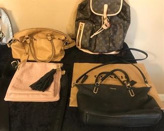 Handbags by Coach, Louis Vuitton, Steve Madden, Tignanello