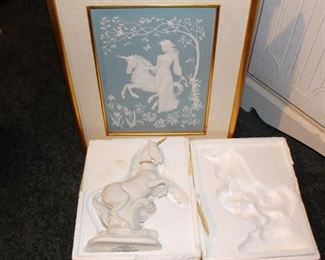 Collection of unicorn - ceramic pieces, art and more (to be unboxed)