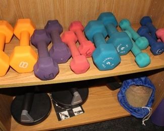 weights and many exercise items