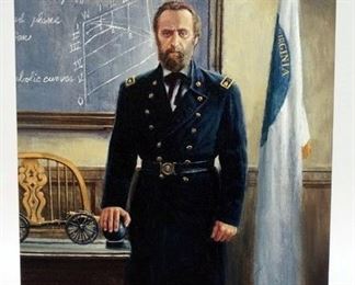 1001 MORT KUNSTLER LIMITED ED GICLEE ON CANVAS SIGNED AND NUMBERED 61/100, *THE PROFESSOR FROM VIRGINIA*. 12 IN X 14 IN