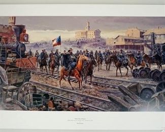 1004 MORT KUNSTLER LIMITED ED PRINT SIGNED AND NUMBERED 69, *ORDER OUT OF CHAOS*. 21 IN X 33 1/2 IN OVERALL