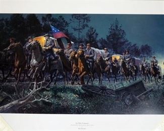 1005 MORT KUNSTLER LIMITED ED PRINT SIGNED AND NUMBERED 543, *LEE TAKES COMMAND*. 22 IN X 34 1/4 IN OVERALL