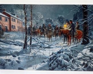 1020 MORT KUNSTLER LIMITED ED GICLEE ON CANVAS SIGNED AND NUMBERED CG25, *SHENANDOAH STRATEGY*. A TRIBUTER TO THE LEGEND SERIES I/VIII, 32 IN X 21 IN OVERALL