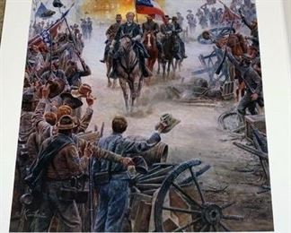 1022 MORT KUNSTLER LIMITED ED PRINT SIGNED AND NUMBERED 137, *HIS SUPREME MOMENT*. 27 IN X 32 1/4 IN OVERALL