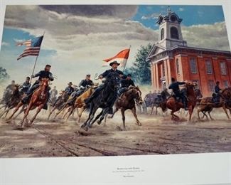 1026 MORT KUNSTLER LIMITED ED PRINT SIGNED AND NUMBERED 455, *RENDEZVOUS WITH DESTINY*. 23 IN X 31 IN OVERALL