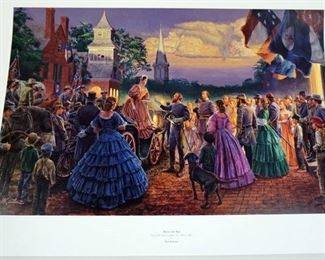 1028 MORT KUNSTLER LIMITED ED PRINT SIGNED AND NUMBERED 742, *BEFORE THE BALL*. 23 1/2 IN X 33 IN OVERALL
