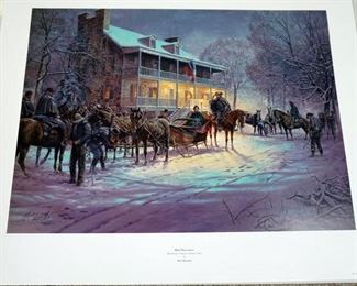 1029 MORT KUNSTLER LIMITED ED PRINT SIGNED AND NUMBERED 163, *BRIEF ENCOUNTER*. 25 IN X 31 1/4 IN OVERALL