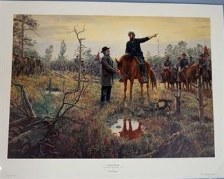 1033 MORT KUNSTLER LIMITED ED PRINT SIGNED AND NUMBERED 451, *THE LAST MEETING*. 24 1/4 IN X 31 3/4 IN OVERALL