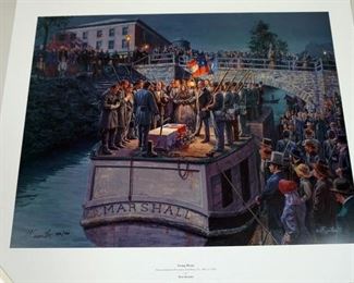 1035 MORT KUNSTLER LIMITED ED PRINT SIGNED AND NUMBERED 456, *GOING HOME*. 24 IN X 29 IN OVERALL