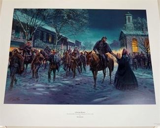 1037 MORT KUNSTLER LIMITED ED PRINT SIGNED AND NUMBERED 447, *A FLEETING MOMENT*. 24 IN X 31 IN OVERALL