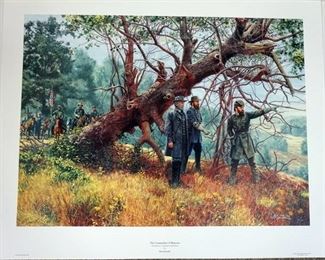 1039 MORT KUNSTLER LIMITED ED PRINT SIGNED AND NUMBERED 451, *THE COMMANDERS OF MANASSAS*. 25 1/2 IN X 32 IN OVERALL