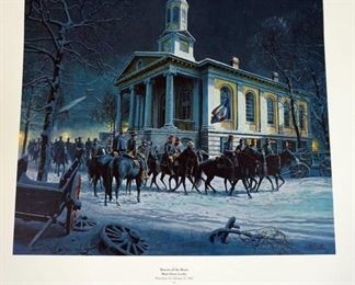 1047 MORT KUNSTLER LIMITED ED PRINT SIGNED AND NUMBERED 758, *BRAVEST OF THE BRAVE*. 24 IN X 25 1/2 IN OVERALL