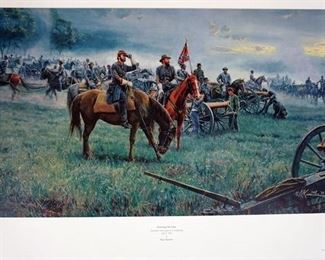 1051 MORT KUNSTLER LIMITED ED PRINT SIGNED AND NUMBERED 677, *FORMING THE LINE*. 23 IN X 33 1/2 IN OVERALL