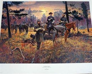 1063 MORT KUNSTLER LIMITED ED PRINT SIGNED AND NUMBERED 451 , *CONFEDERATE SUNSET*. 24 IN X 32 IN OVERALL