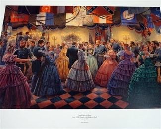 1067 MORT KUNSTLER LIMITED ED PRINT SIGNED AND NUMBERED 780, *CANDLELIGHT AND ROSES*. 23 1/2 IN X 33 IN OVERALL