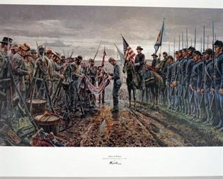 1069 MORT KUNSTLER LIMITED ED PRINT SIGNED AND NUMBERED 1057, *SALUTE OF HONOR*. 23 IN X 39 IN OVERALL