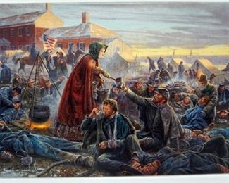 1073 MORT KUNSTLER LIMITED ED GICLEE ON CANVAS SIGNED AND NUMBERED SGS 22/50, *THE STRANGEST RACE*. 16 IN X 24 IN OVERALL