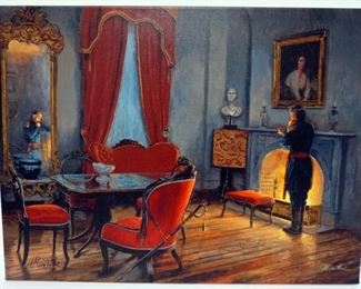 1083 MORT KUNSTLER LIMITED ED GICLEE ON CANVAS SIGNED AND NUMBERED CG 8/20, *THE GREAT DECISION*. 28 IN X 21 IN OVERALL