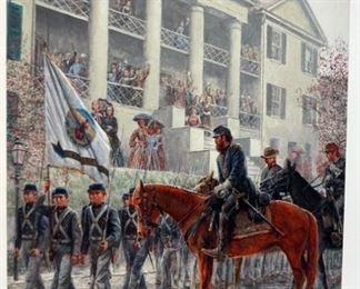 1089 MORT KUNSTLER LIMITED ED GICLEE ON CANVAS SIGNED AND NUMBERED CG 25/50, *NONE TO CARE*. 21 IN X 32 IN OVERALL