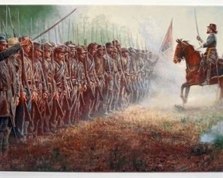 1094 GROUP OF 2 LIMITED EDITION ARTIST PROOFS, CIVIL WAR PRINTS BY WILLIAM L. MAUGHAN, *CHRISTIAN PATRIOTS, C.S.A.* AP 37 AND * THE PRAYER WARRIOR* AP 37/125